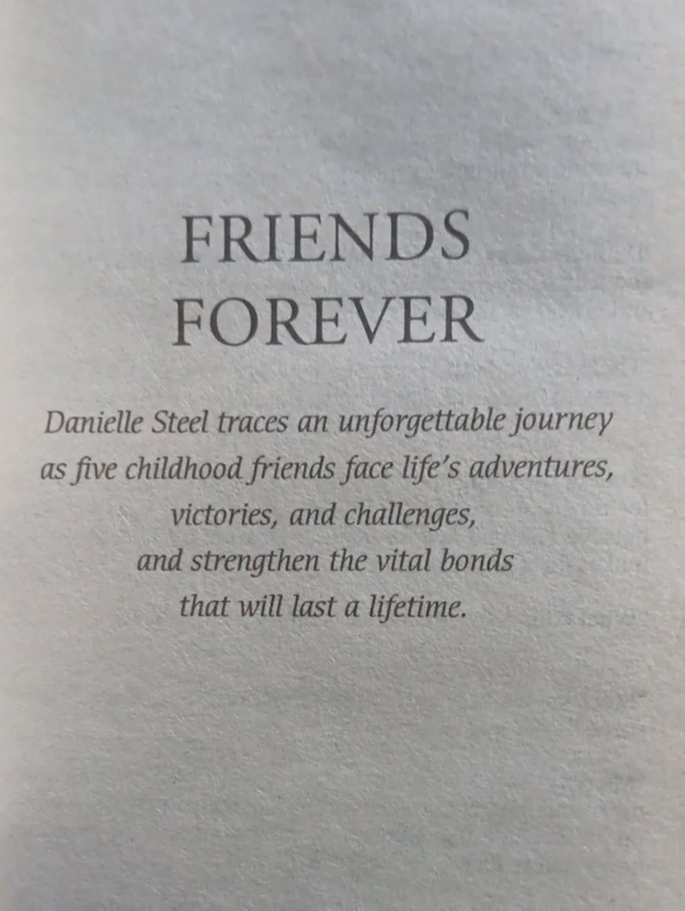 Friends Forever: A Novel By Danielle Steel Paperback Fiction Book